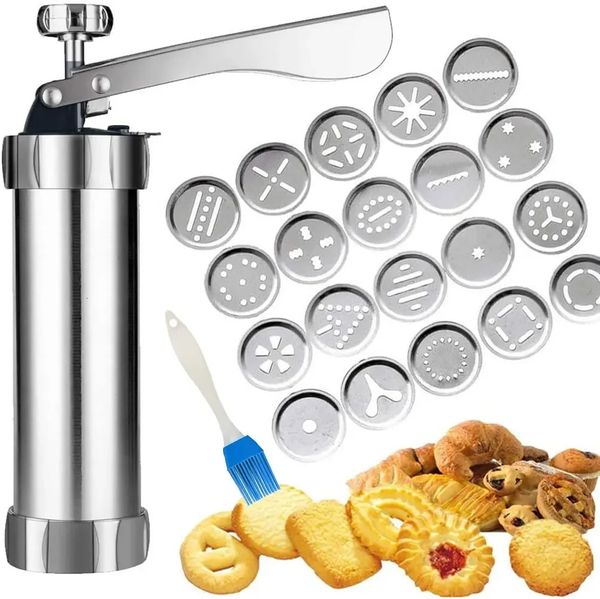 Moules de cuisson Ménage en aluminium Cookie presse Machine Biscuit fabricant gâteau faisant décoration pistolet cuisine aluminium glaçage ensembles dispositif de cuisson 231018