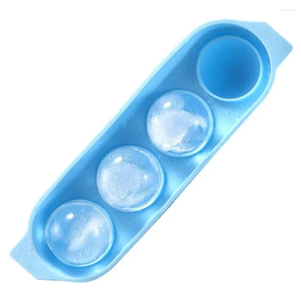 Moldes para hornear fabricante de bolas de hielo fácilmente limpio de alimentos Anti-Spark 4 Cavidades Strong Construction Banes Esfera de moho para jugo