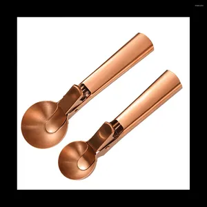 Bakvormen Ijs Scoop 2 Stuks Rvs Rose Gold Cookie Met Trigger Meloen Baller Scooper Kegels Lepel Graver