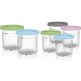 Moules de cuisson Ice Cup Cream Tub Réutilisable Can Transparent Longue durée Couvercle de scellage Magasin Professionnel Gadget de cuisine multicolore