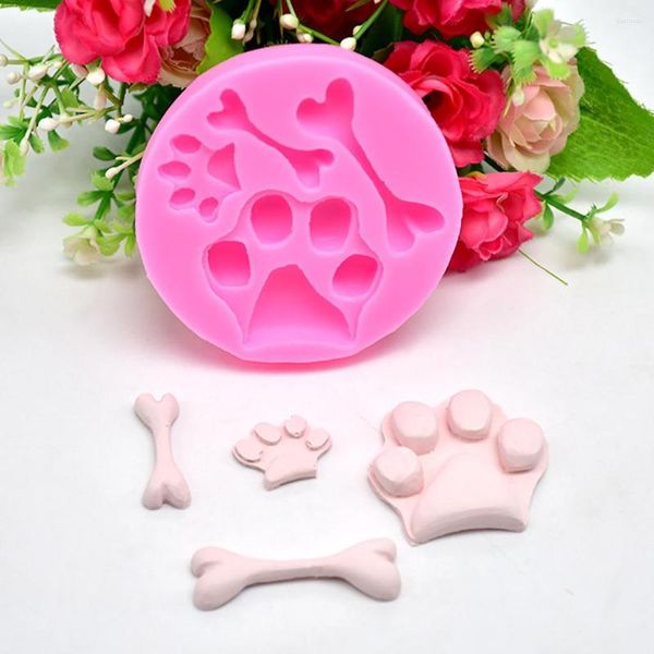 Moules de cuisson glaçage Fondant os gâteau décoration Silicone mariage chien moule petit chocolat