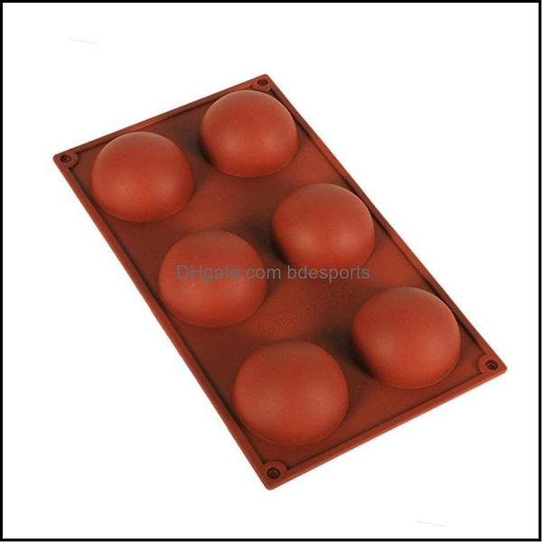 Moldes para hornear Pastel de gelatina Chocolates Molde Ladrillo Rojo Hemisférico Grado alimenticio Sile Mod Diy Protección del medio ambiente Nueva llegada 5Yy J2 Dr Dhdwk