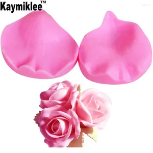 Bakvormen Kaymiklee M239 Rose Petal Flower Veiner Silicone Mold Cake Decoratie Fondant Gumpaste 3D Decoreren Gereedschappen
