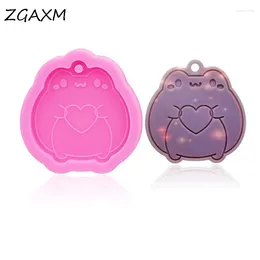 Moules de cuisson LM 548 UV Polymère Argile Époxy Résine Ventre Shaker Moule Kawaii PendentifMold Grenouille Brillant Boucle D'oreille Porte-clés Silicone