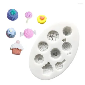 Moules de cuisson Lollipop Candy Silicone Sugarcraft Cupcake Moule Fondant Gâteau Décoration Outils