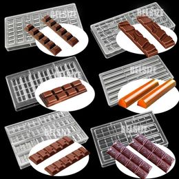 Bakvormen Lange Strip Chocoladevorm Plastic Polycarbonaat Chocolade Barvorm Snoepvormen Taartdecoratie Zoetwaren Pan L240319