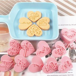 Bakvormen liefdesbrief koekje fondant embosser stempel schimmel hartvormige koekje snijders valentijnsdag bruiloft feestje cake decoratie