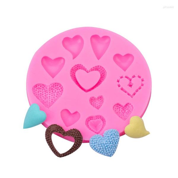 Moldes para hornear, molde de silicona con diseño de amor, molde de jabón hecho a mano, moldes para pasteles y Fondant, herramienta DIY 15-408