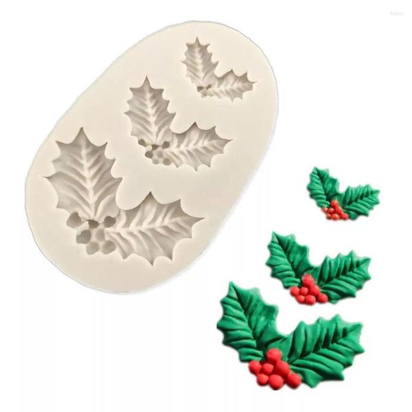 Moldes para hornear Luyou, 1 pieza, moldes de resina de silicona, molde de hojas de árbol de Navidad para Fondant, herramientas de decoración de pasteles, accesorios de cocina para repostería FM1345