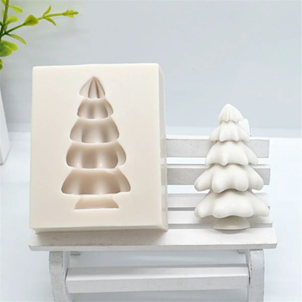 Moldes para hornear Luyou 3D Árbol de Navidad Moldes de resina de silicona Pastelería Fondant Molde Herramientas de decoración de pasteles de boda Accesorios para hornear de cocina FM006 231023