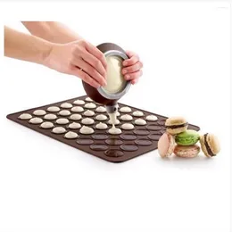 Moules de cuisson Mat non bâton 48 trous macaron tapis résistants à la déchirure flexible outil de pâtisserie biscuit à pétrissage