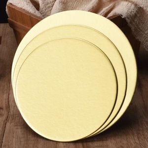 Moules de cuisson Meibum Round Golden Cake Cardboard Diamètre 10-40 cm Pastries Pastries Plaque décorations de plaque de base Mousse affichage du papier plateau