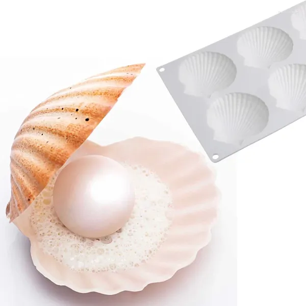 Moldes para hornear Meibum Shell Pearl Silicone Cake Moldes