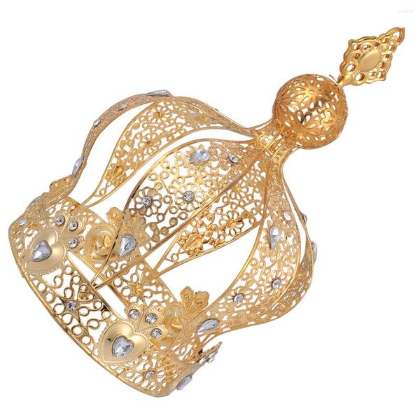 Moldes para hornear Mini corona pastel decoración princesa Topper diamantes de imitación Color dorado cumpleaños boda fiesta suministros