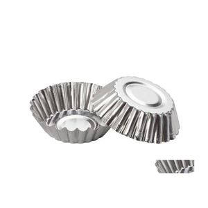 Moules De Cuisson Mini Jetable Fleur Style Feuille D'aluminium Cupcake Muffin Tasses Oeuf Tarte Coupe Moule Moules De Cuisson Sn719 Drop Delivery Hom Dhfgu