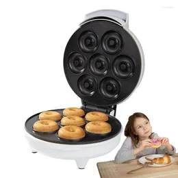 Moules à cuisson Mini Donut Maker Machine Electric 110V-220V Le revêtement antiadhésif fait 7 beignets en minutes de desserts à la maison et