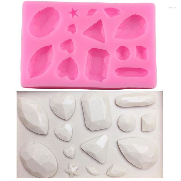 Moldes para hornear Mini gema en forma de diamante Fondant Cake Chocolate Mold Candy Caly Moldes de silicona DIY Party Decorating Tools