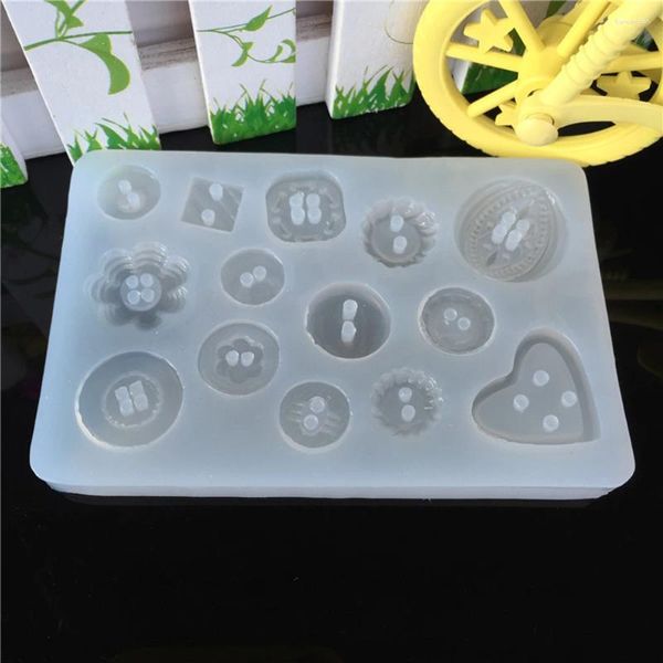 Moldes para hornear mini button de amor artesanía colgante de bricolaje transparente resina UV Liquid Silicone Moldes para encontrar accesorios para encontrar accesorios