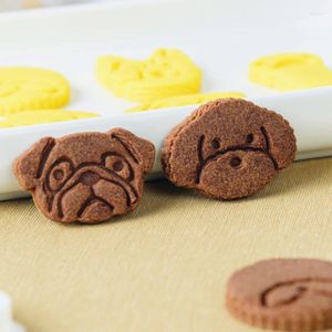 Bakvormen Mini Puppy Cookie Cutter Cake Press Mold Hondenkoekje DIY Fondant Stempel Gebak Suiker Ambachten Vorm Keukengereedschap