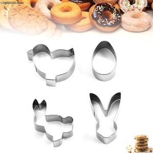 Moules de cuisson Mini acier inoxydable Biscuit moule Cutters Cookie 3D moule gâteau pendentif cuisine outils pour la décoration de pâques