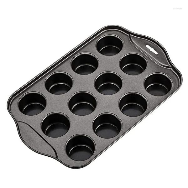 Moldes para hornear Mods 12 tazas Antiadherente Forma redonda Taza de pastel de queso Mini Pastel Pan Bandeja de fondo extraíble Muffin Molde Drop Entrega Inicio Gar Dh7Xq