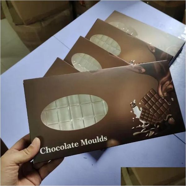 Moules De Cuisson Mods Bar Treillis Chocolat Moule En Plastique Dur Transparent Mod Moules De Bonbons De Qualité Alimentaire Champignon One Up Emballage Polkadot Dhgdz