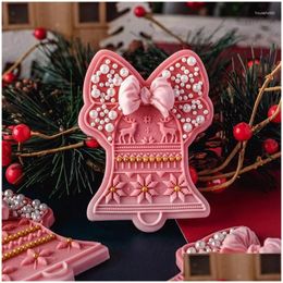 Moules de boulange mods de Noël de la cloche de Noël Moules de biscuit à biscuits biscuits au vent et à la décoration de gâteau de tampon décor
