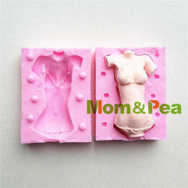 Moules de cuisson MomPea MPA1656 moule en Silicone en forme de corps féminin décoration de gâteau Fondant 3D de qualité alimentaire