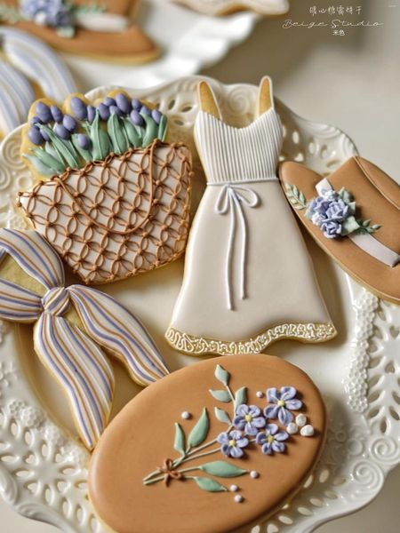 Moules de cuisson fête des mères sucre renversant Biscuit moule Festival gâteau décoration artisanat Fondant outils