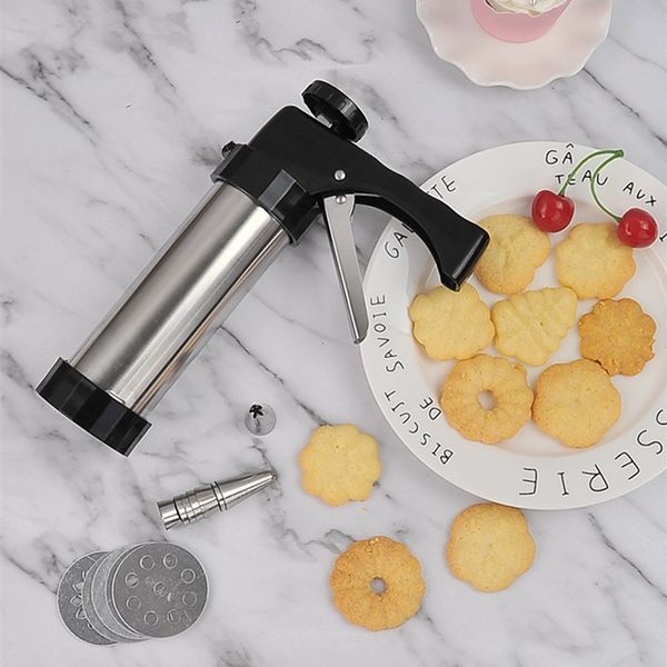 Moules de cuisson multifonctions en acier inoxydable décoration pistolet à crème bricolage pâtisserie seringue buses Biscuit extrudeuse gâteau outils accessoires 221122