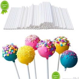 Moules de cuisson Nouveau 100 Pcs Écologique Solide Papier Sucette Bâton Gâteau Pop Sucker Bâtons Pour Chocolat Sucre Bonbon Sucette Diy Moule Dhwoz