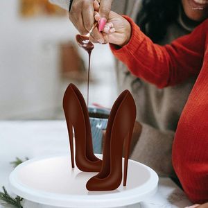 Bakvormen nicefurniture fondant schoen chocolade schimmel hoge hak schattige snoep suiker pasta mal voor cake decoreren diy home suger ambacht