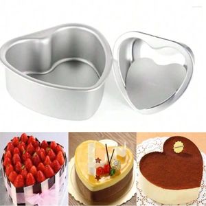 Bakvormen anti-stick hartvormige cakevorm afneembare bodem aluminium pan-diy voor vakanties evenementen essentiële keukenaccessoire
