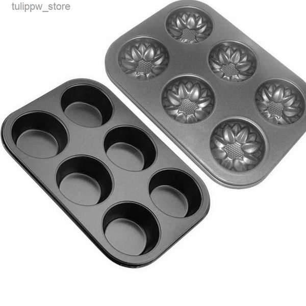 Moldes para hornear Antiadherente 6 tazas Muffin Pan Cake Molde Cupcake Molde Herramientas para hornear L240319