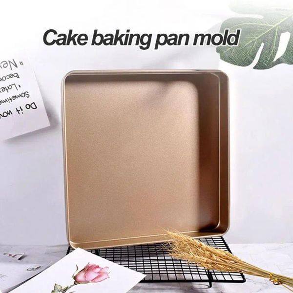 Moules de cuisson antiadhésive Pan carrée antiadhésive avec plaque à biscuits de qualité alimentaire résistante à la chaleur à bord lisse pour