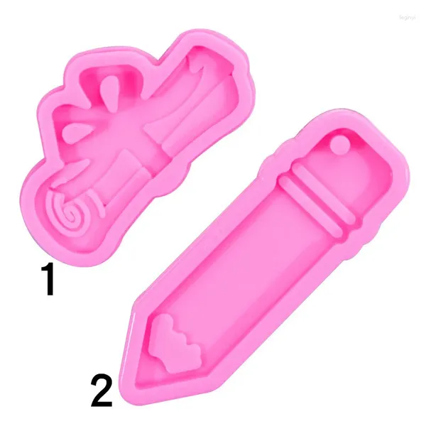 Moules de cuisson Crayon Cahier Livre Rouleau Porte-clés Silicone Moule Graduation École Saison Thème DIY Époxy Pendentif