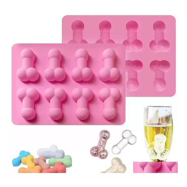 Moldes para hornear Pene Mods Molde para pasteles Para dulces de chocolate Cumpleaños Fiesta única Divertido Cubo de hielo Azúcar Fondant Mod Antiadherente Foodgrade Fy2 Dha1G