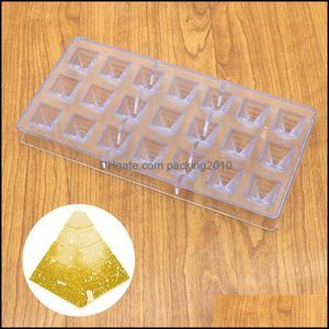 Moules de cuisson Chocolates en plastique moules l￨vres Drop brop olive pyramide mods de boulange de boulangerie moule de couleur transparente Nouveau arriv￩e 6 5MJ L1 DHBXD