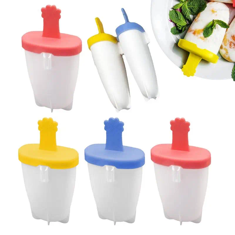 Baking Moulds Popsicle Mold Ice Makers 6pcs Easy Release Cream DIY Molds For Juices Chocolate Dessert Purees