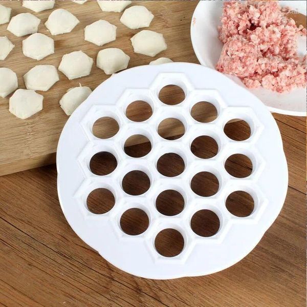 Moldes para hornear Ravioli Dumpling Maker Molde Masa Pelmeni Prensa Molde Accesorios de cocina Herramientas para hacer albóndigas de 19 agujeros DIY