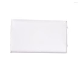 Moldes para hornear Bandeja de servicio de metal rectangular Plato de aperitivos de hierro Base de jarrón de color sólido Colección de cosméticos