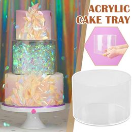 Bakvormen ronde transparante acryl cake display bord hervulbare cake lade cake cake stand display doos diy decoratie cakeboard base cake gereedschap 230506