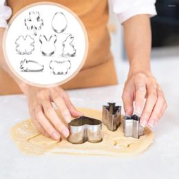 Bakvormen Veilig Gereedschap Pasen Cookie Cutter Set Ei Wortel Bloemvormen Roestvrijstalen Koekjesvorm Kit Voor Keuken