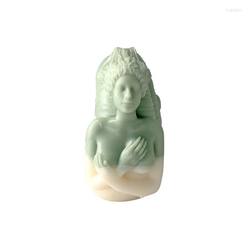 ベーキングモールド海ガール女性シリコーンキャンドルモールド DIY 巻貝女神石膏装飾樹脂クラフト