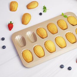 Moules de cuisson Plateau à gâteau en forme de coquillage 12 même Madeleine Cookie Moule Chocolat Antiadhésif Mini Pan Accessoires de cuisine