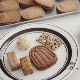 Bakvormen schaalvormige koekjes snijder mal madeleine 3D plastic handgemaakte doe -het -zelf koekje fondant cake decoratie gereedschap