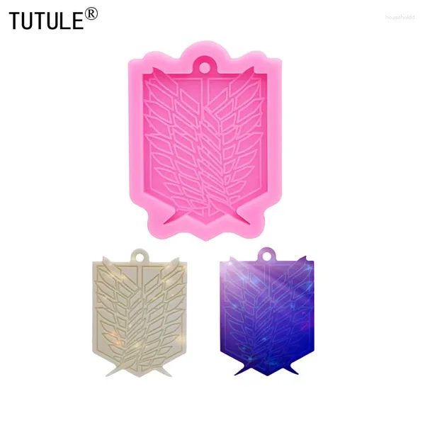 Moldes para hornear Alas brillantes de la libertad Molde de agitador de silicona Resina Fundición Encantos Llaveros Po Tira Nostálgico Lindo Kawaii DIY