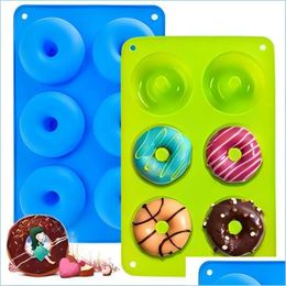 Bakvormen sile donut pan 6 holte donuts bakmods non stick cake biscuit bagels mod -lade gebak keuken benodigdheden essentiële dhcv4