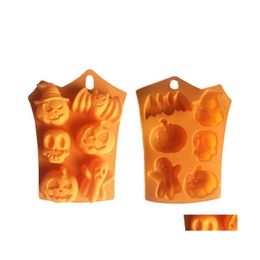 Bakvormen sile sinaasappel chocolademod Halloween diy fondant candy skl pompoen vleermuis koekje mold vt1741 drop levering home tuin kit dha2k