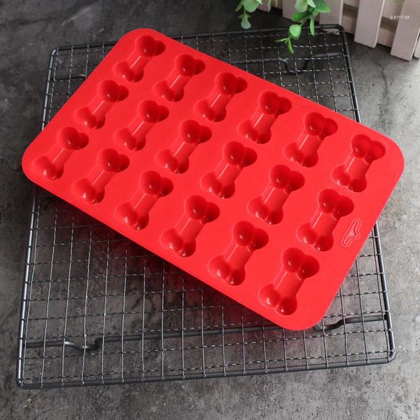 Moldes para hornear Gel de sílice 18 con hueso de perro Molde de pastel Hielo Herramienta de bricolaje K076